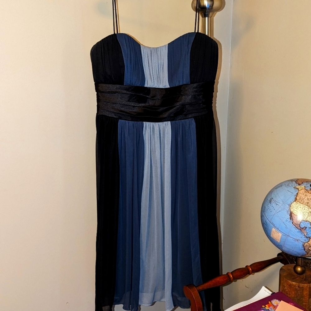 Cocktail-Length Gown w/ Spaghetti Straps